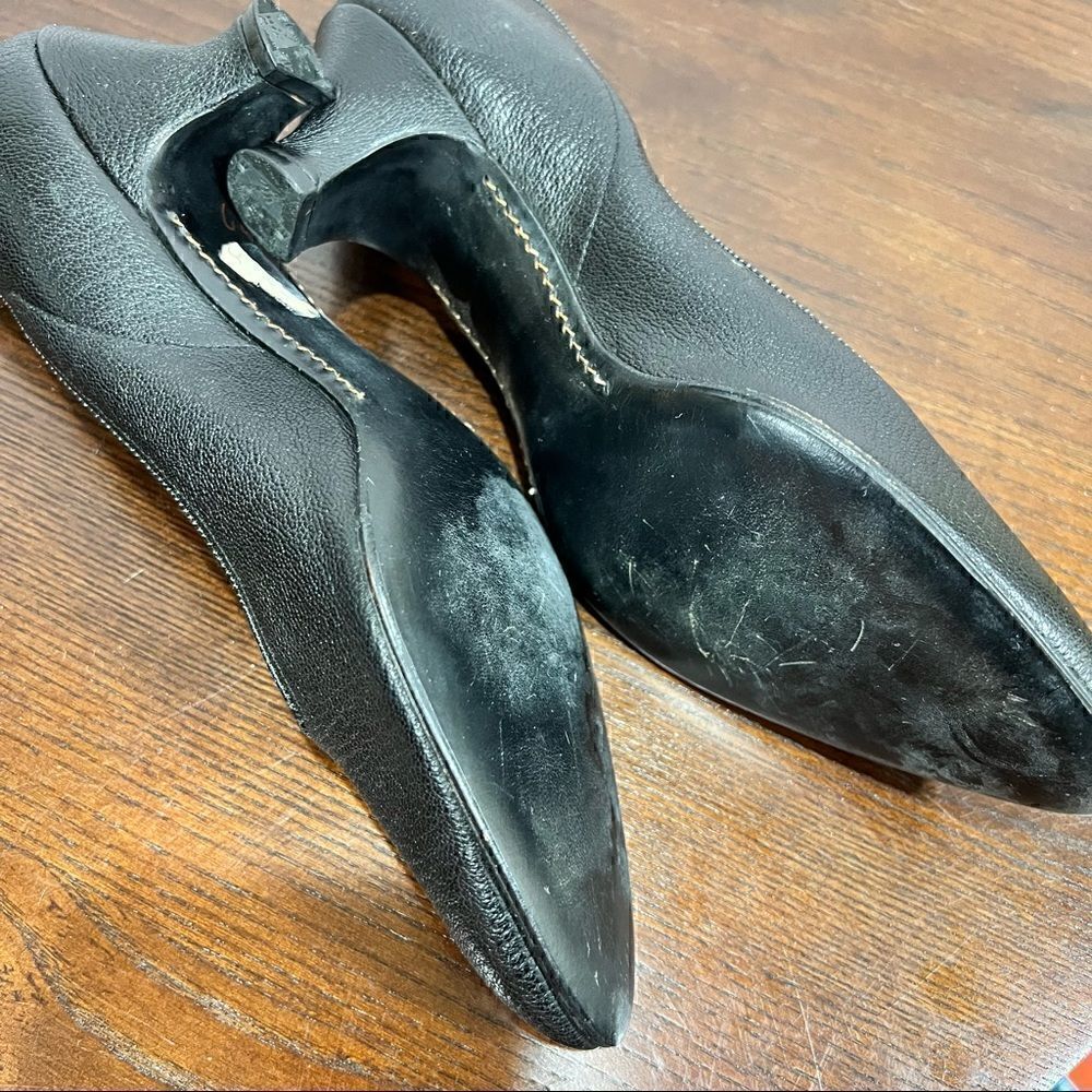 6.5 Aa Saks Fifth Avenue Fenton Last Vintage Kitten Heel Pumps In Black. Euc — image 3 of 8